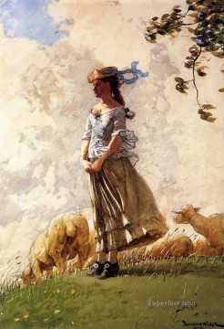  Winslow Oil Painting - Fresh Air Realism painter Winslow Homer